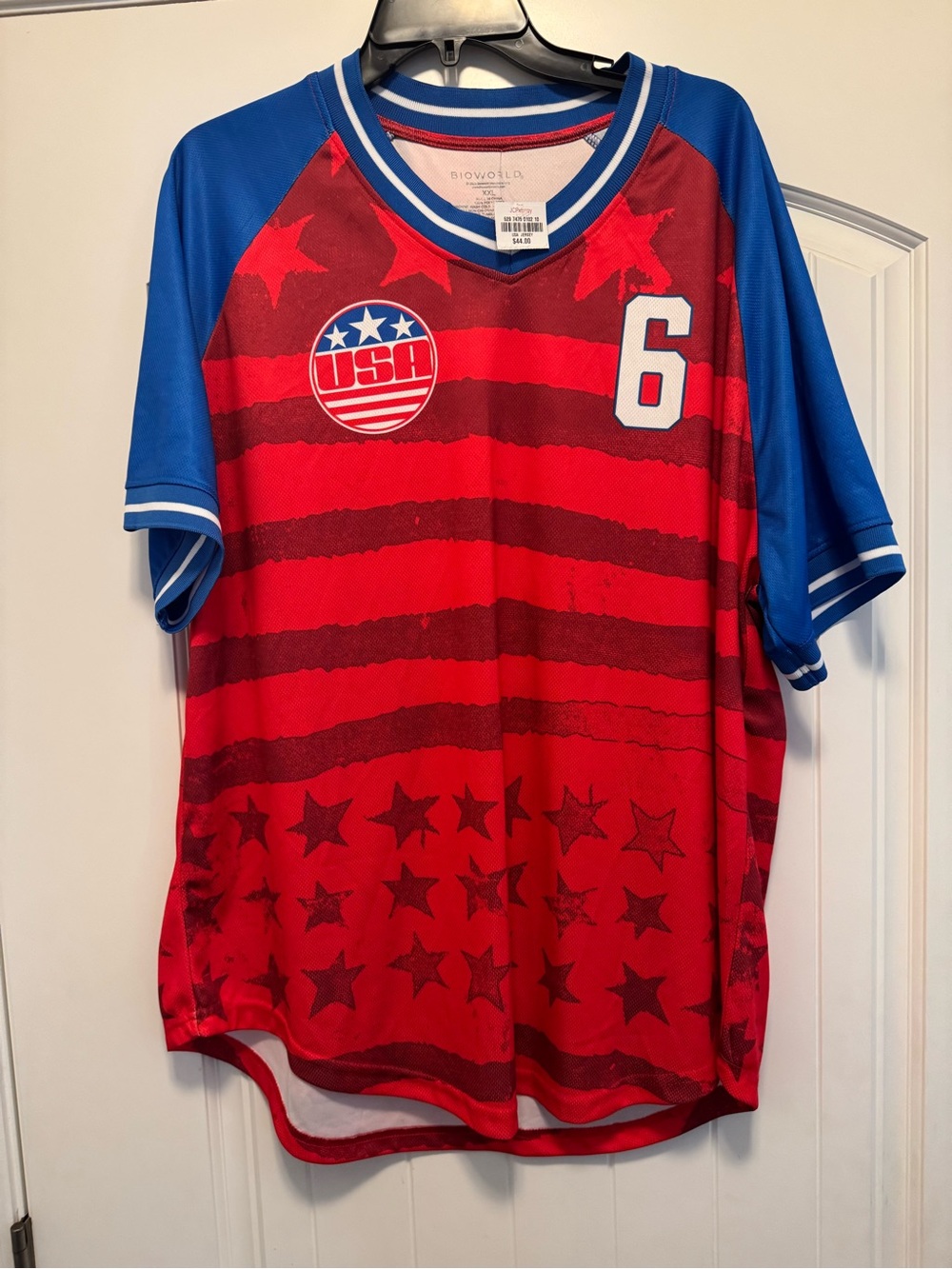 Bioworld Red and Blue Kids USA Number 6 Jersey